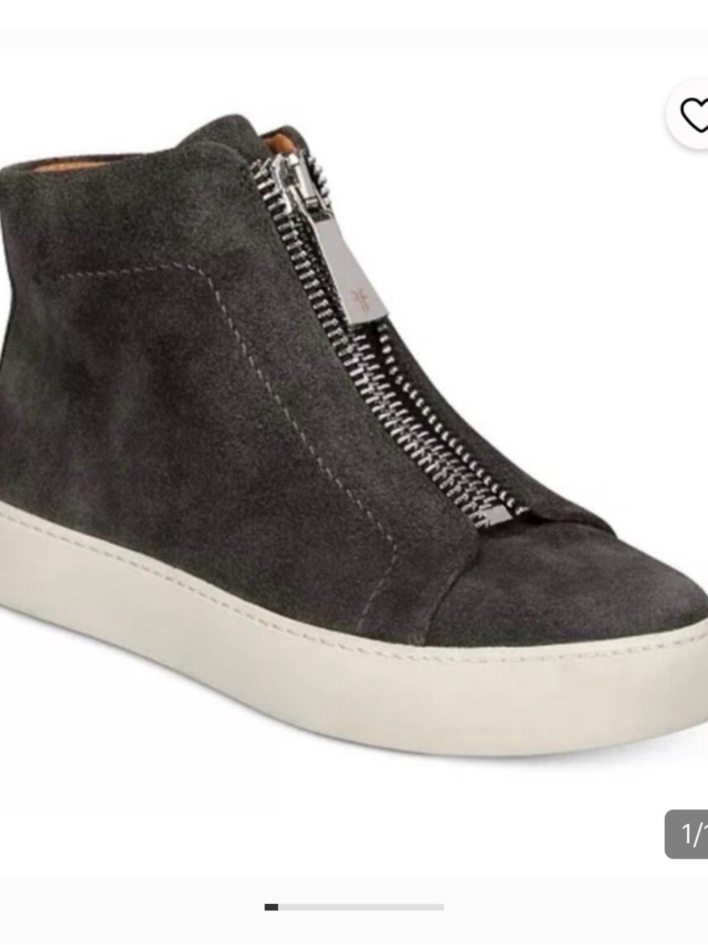 Frye Brown Taupe Lena Suede Zip Ankle Bootie High Top Sneakers